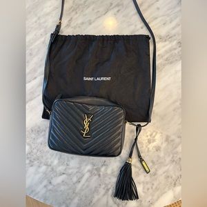 Saint Laurent LOU IN QUILTED LEATHER (black with gold hardware)